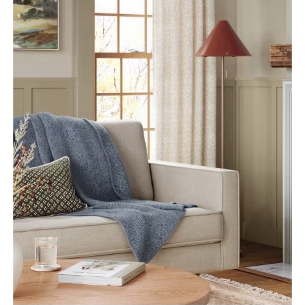 Threshold Textured Marbled 50” x 60” Gray /Blue Knit Throw